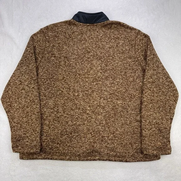 Eddie Bauer Quarter Snap Fleece Pullover Men 2XL Tan/Brown Heather Better L/S - Picture 6 of 9